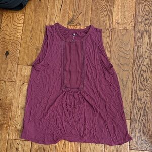LOFT Sleeveless Blouse in Plum